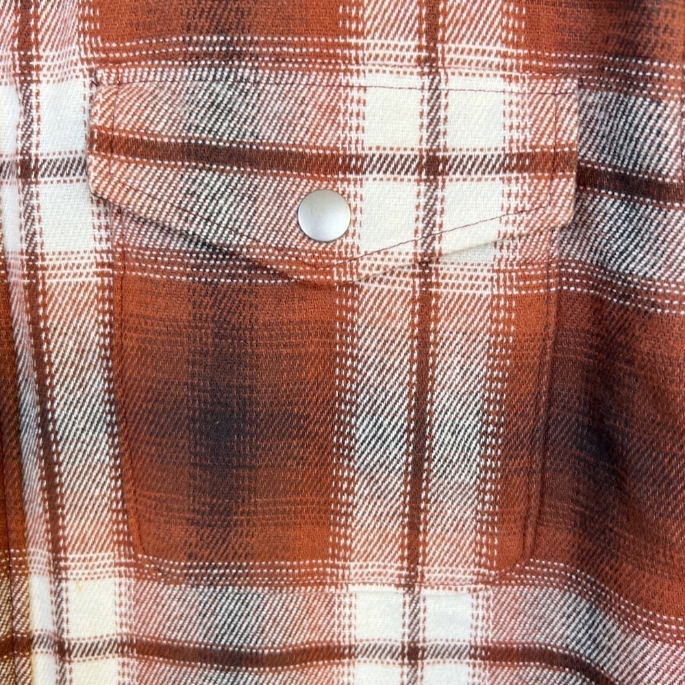 Aeropostale Flannel Shacket Quilted Lining Snap Front Pockets Outdoor Gorpcore M - Picture 8 of 12